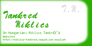 tankred miklics business card